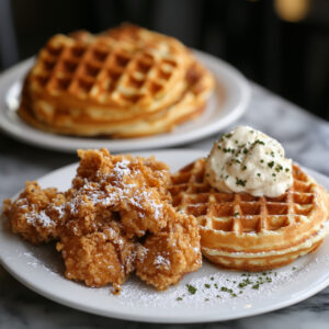 Chicken n’ Waffles on a plate