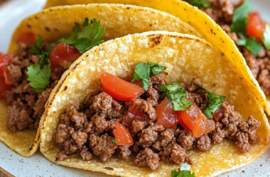 Taco meat on a plate