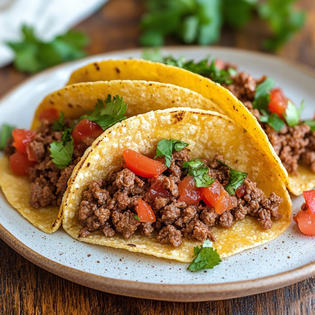 Taco meat on a plate