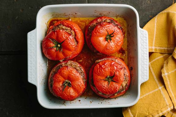 roasted stuffed tomatoes