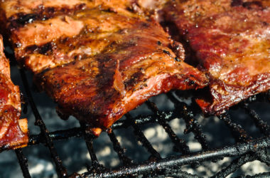 ribs on a grill