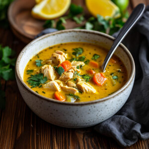 Turkey Curry Soup in a bowl