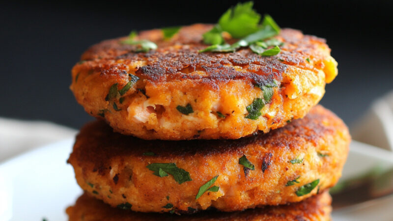 Paleo Salmon Cakes on a plate