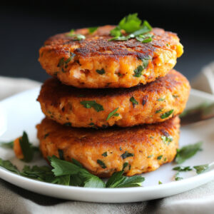 Paleo Salmon Cakes on a plate