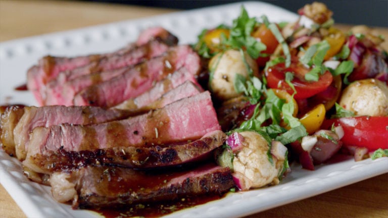 Ny Strip With 5 Min Marinade And Bruschetta Salad - Just Cook By Butcherbox