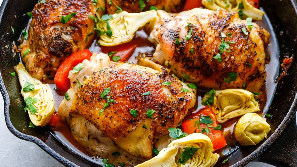 greek roasted chicken thighs