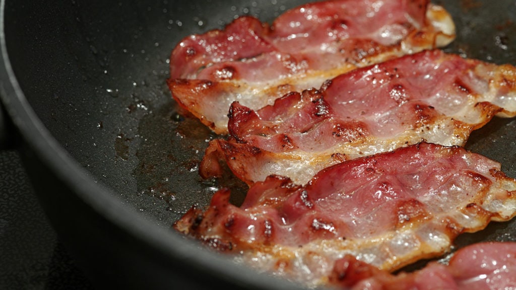 bacon frying