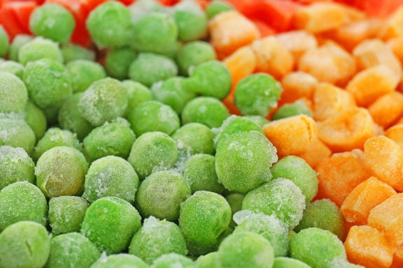 frozen peas and squash