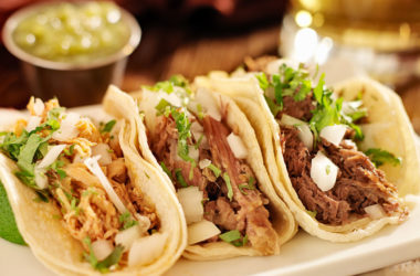 a variety of tacos