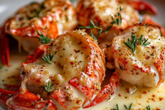 Easy Butter-Poached Lobster on a plate