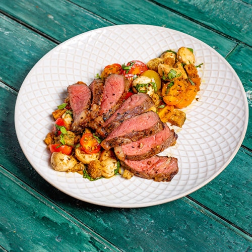 NY Strip with 5 Min Marinade and Bruschetta Salad Just Cook by ButcherBox