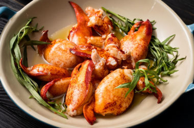 easy butter poached lobster