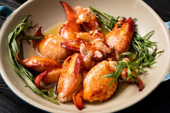 easy butter poached lobster