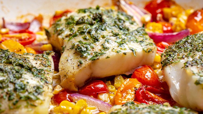 baked cod with tomatoes