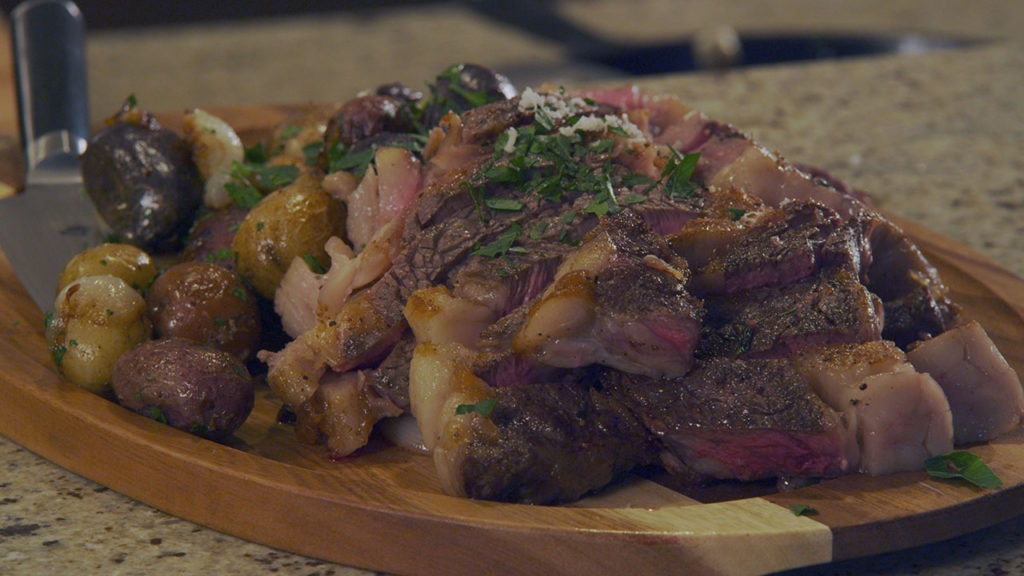 pan-seared ribeye steak