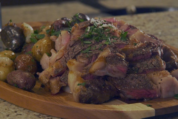 pan-seared ribeye steak