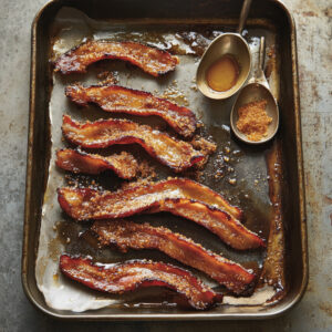 Candied Cajun Bacon on a tray