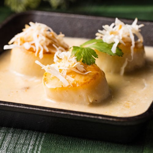PanSeared Scallops in Coconut Sauce Just Cook