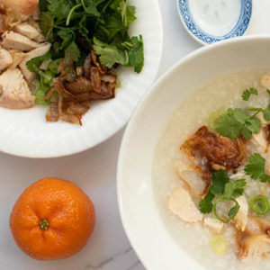 chicken congee rice porridge