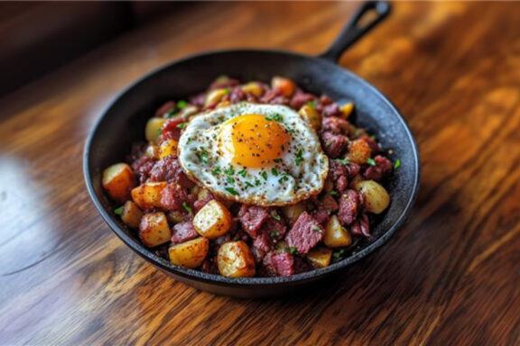 Corned Beef Hash in a bowl