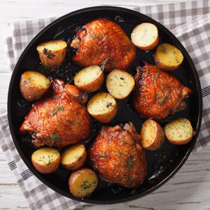 roasted chicken thighs
