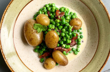 potatoes with peas and bacon recipe