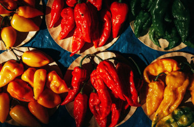 various peppers of different flavors