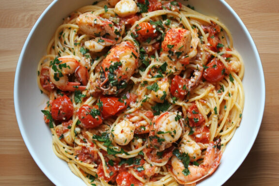 Lobster Pasta in a bowl