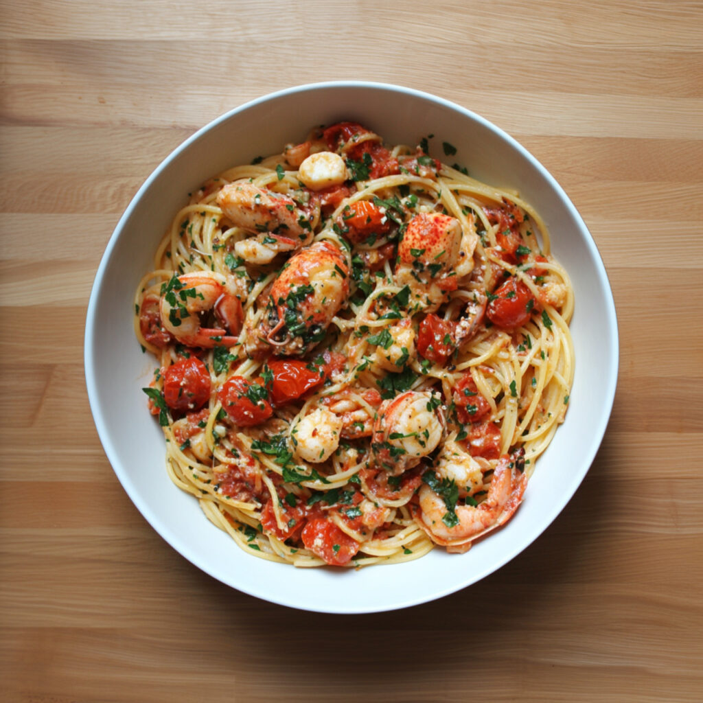 Lobster Pasta in a bowl