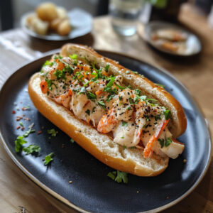 Classic Lobster Roll on a plate