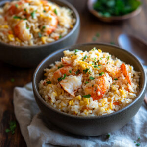 Lobster Fried Rice in a bowl