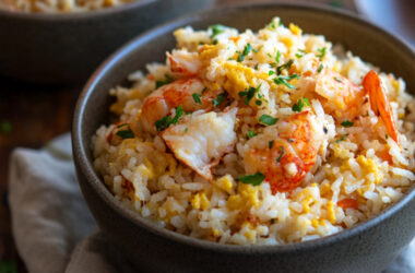 Lobster Fried Rice in a bowl