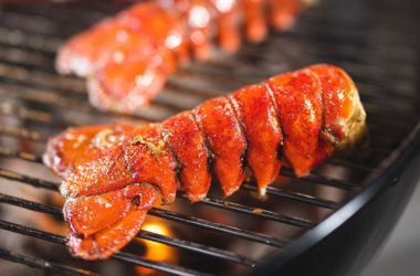 lobster tail on grill