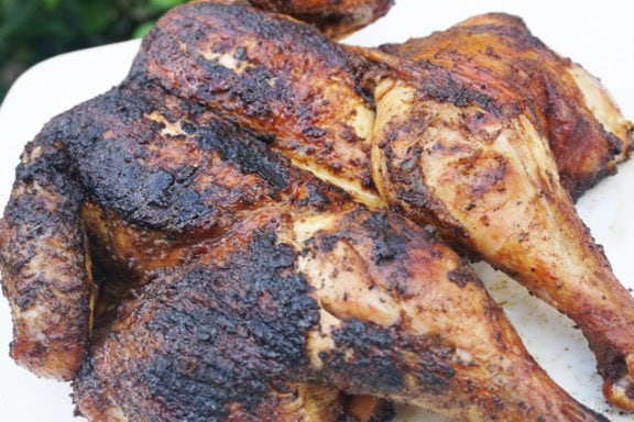 spatchcocked grilled chicken