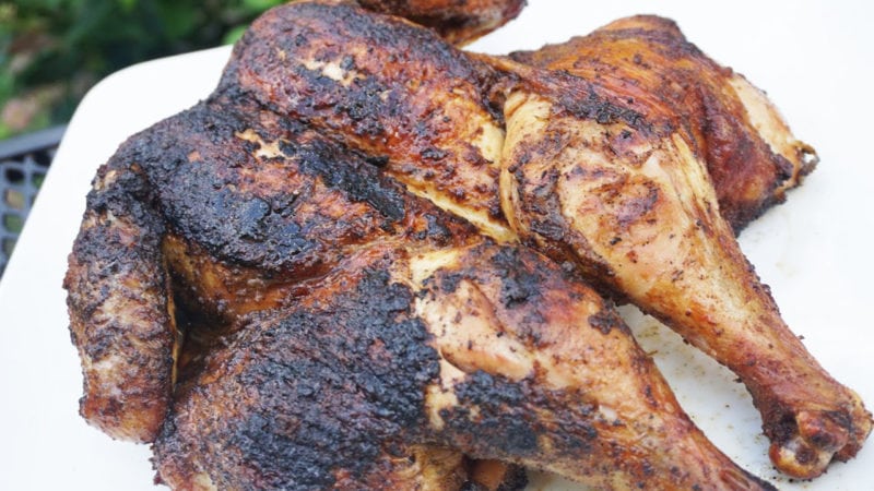 spatchcocked grilled chicken