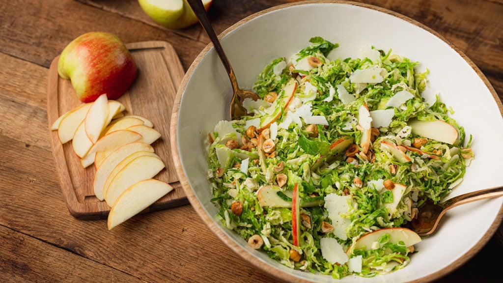apple brussels sprout salad