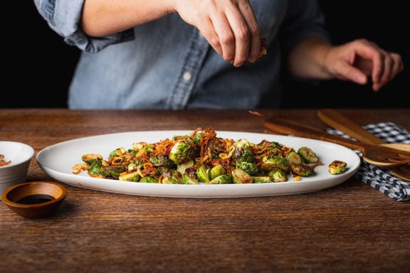 brussels sprouts with crispy bits