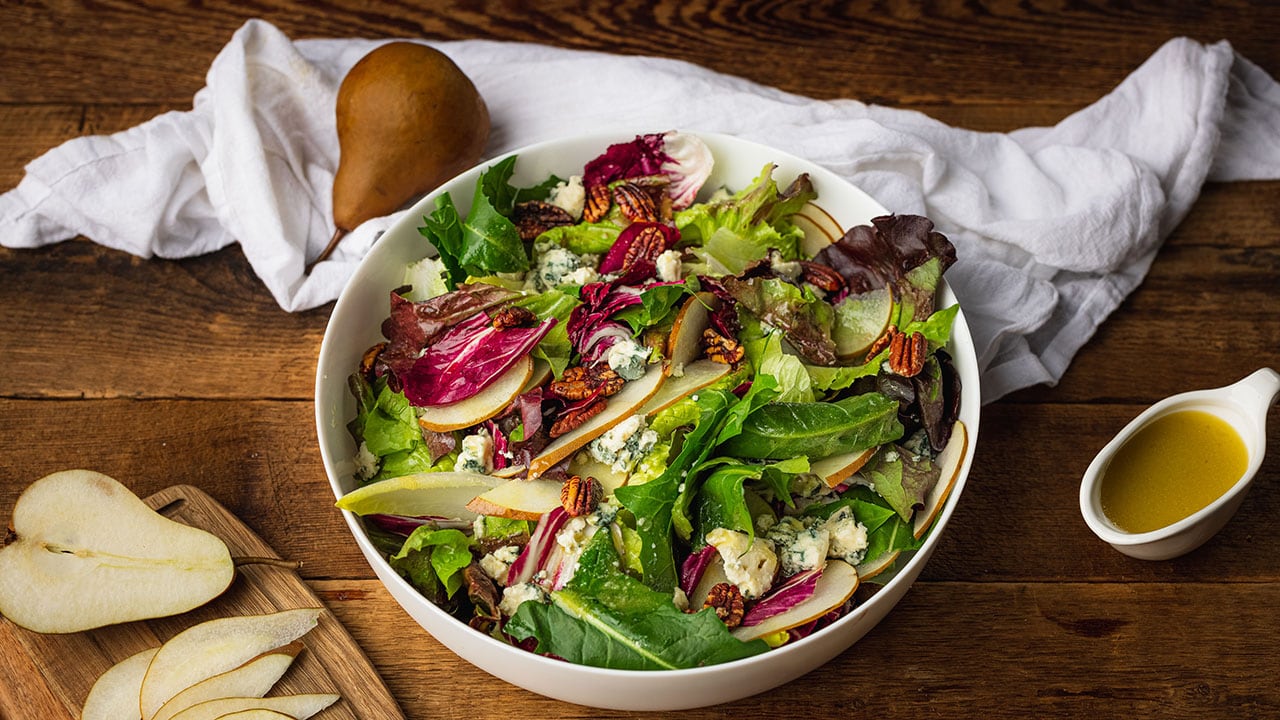 Big Green Fall Salad with Pears and Blue Cheese Just Cook by ButcherBox