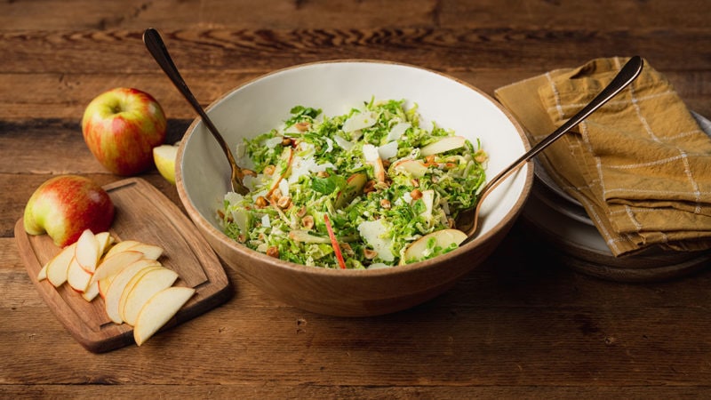 brussels sprout and apple thanksgiving salad