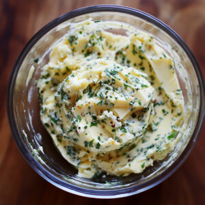 Garlic and Herb Butter in a bowl