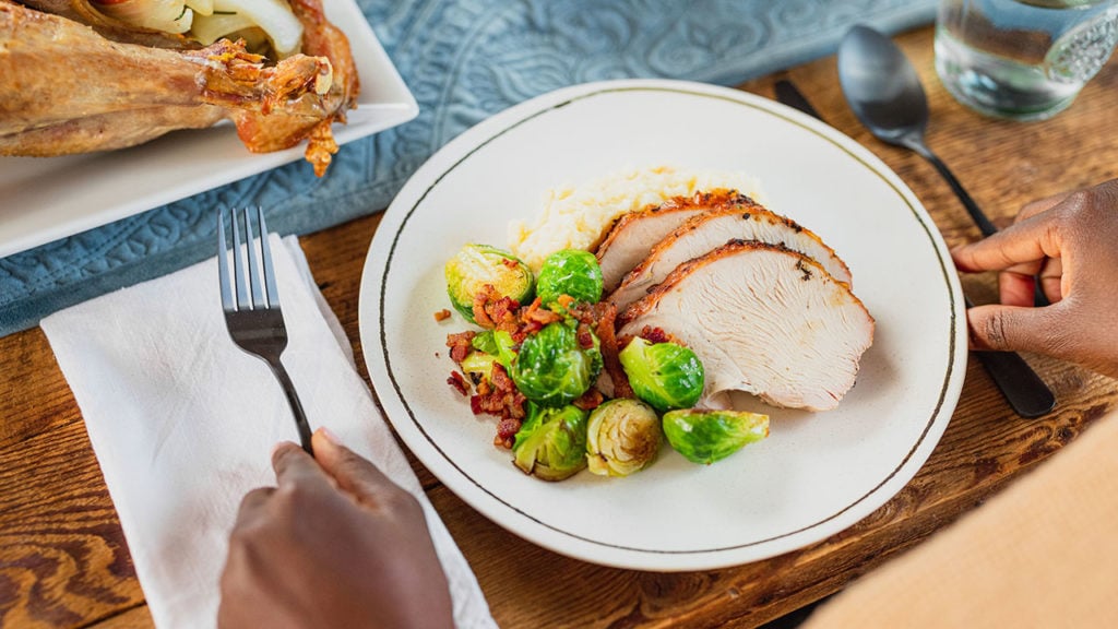 brussels sprouts and turkey