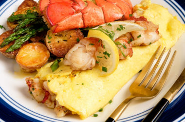 lobster omelet with potatoes