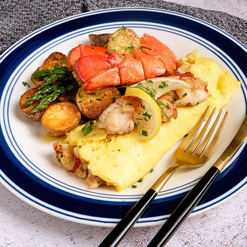 omelet with lobster