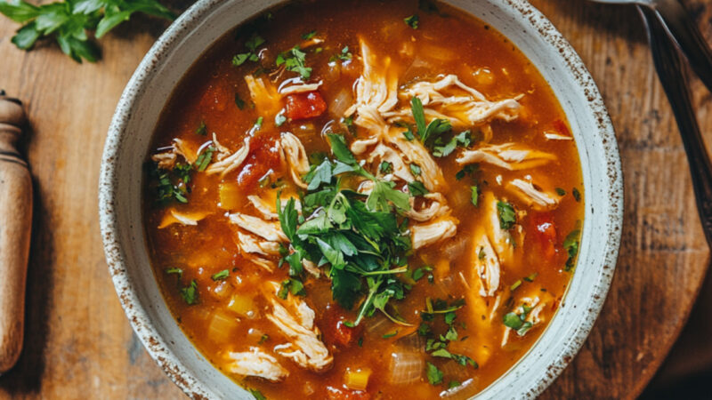 Chicken Tortilla Soup in a bowl