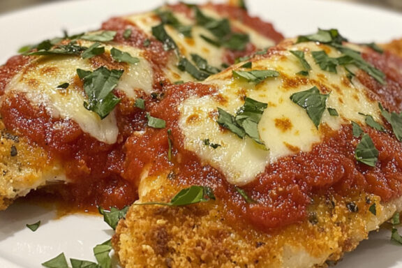 Classic Chicken Parmesan on a plate