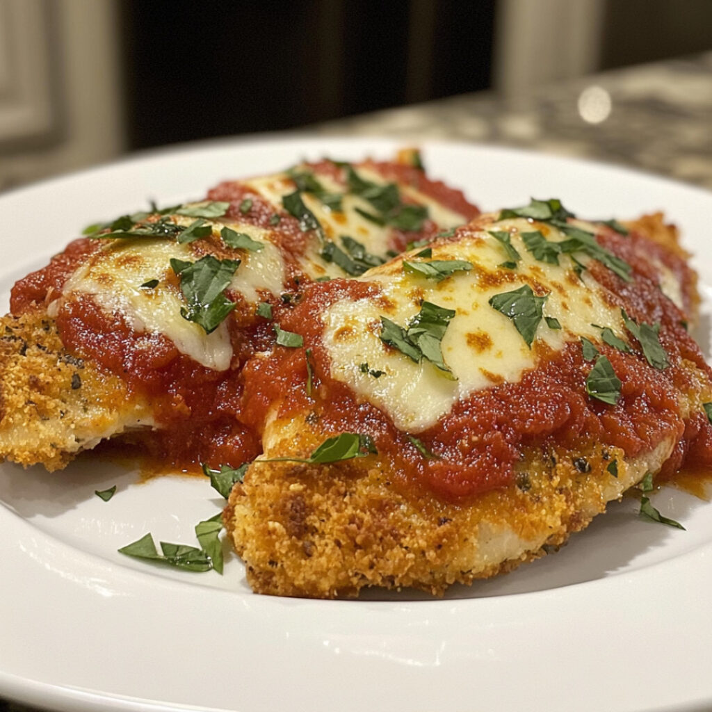 Classic Chicken Parmesan on a plate