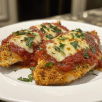 Classic Chicken Parmesan on a plate