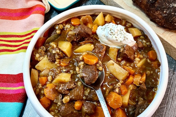 beef stew with grains