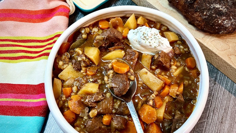 beef stew with grains