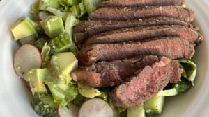 green goddess steak salad